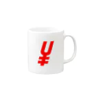 Love lifeの"¥" Mug :right side of the handle