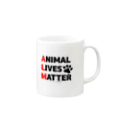 HGA48 動物愛護チャリティーグッズのAnimal Lives Matter マグカップの取っ手の右面