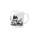 ミリタリー劇画スタンプのあんこの店の連合軍 Mug :right side of the handle