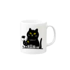 kocoon（コクーン）の嵐を招く黒猫 Mug :right side of the handle