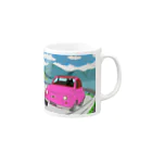 くろねこさんのくろねこさんと車 Mug :right side of the handle