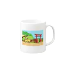 おしんの商店のとらと元乃隅神社 Mug :right side of the handle