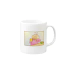 ももこのえのぴーちゃんのごはん Mug :right side of the handle