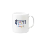 Shop: ristretto recordsのcmyk Mug :right side of the handle