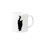 CyclingEXのねこシルエット Mug :right side of the handle