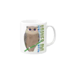 LalaHangeulのHORNED OWL (ミミズク) Mug :right side of the handle