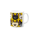 絵描きのunicoのねこのかお Mug :right side of the handle