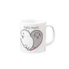 はとのすのハトマーク Mug :right side of the handle