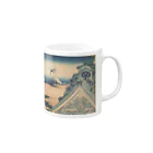 日本の名画の富獄三十六景・東都浅艸本願寺 Mug :right side of the handle