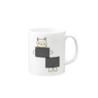 ＋Whimsyのイリュージョンねこ Mug :right side of the handle