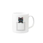 猫部のねこ　pokenyan サバにゃん Mug :right side of the handle