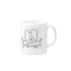 ぽんぽこ屋のトレーニー（くまさん） Mug :right side of the handle