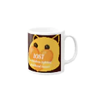 IOST_Supporter_CharityのIOST 幸せを運ぶ猫 Mug :right side of the handle