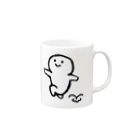 てがきですの屋さんのスキップ！ 丸さん Mug :right side of the handle