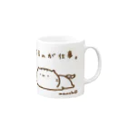 まめこ'ずショップの寝るのが仕事なねこ Mug :right side of the handle