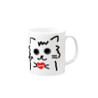 兎猫庵のハート猫 Mug :right side of the handle