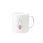 ぷこぷこぺんぺんのソフトクリーム Mug :right side of the handle