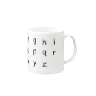 ワークンのローマ字（小文字） Mug :right side of the handle