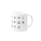 ワークンのローマ字（大文字） Mug :right side of the handle