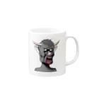 れいしょうのSUZURIのNFT風の牛 ~Cow Face Is Scary~ Mug :right side of the handle