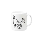 ののの猫屋敷の【きゃっち】 Mug :right side of the handle