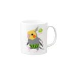 LittleLoroのノーマルオカメインコ スイカパンツ Mug :right side of the handle