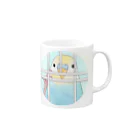 まめるりはことりの可愛いのぞき見セキセイインコちゃん【まめるりはことり】 Mug :right side of the handle