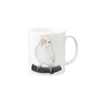 まめるりはことりのまったりセキセイインコちゃん【まめるりはことり】 Mug :right side of the handle