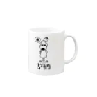 KONKONのLosingDog(負け犬)白黒ver. Mug :right side of the handle