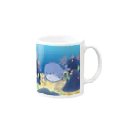 なおの海の中のクジラさんと猫 Mug :right side of the handle