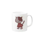 pipro(ぴぷろ)のネコサン(ponchozoo) Mug :right side of the handle