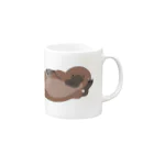 SAKUMA RECORDSの涅槃でニルヴァーナなカモノハシ Mug :right side of the handle