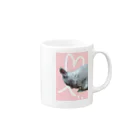 ぽぽこ🐰SHOPのくしくしバニラたん. ハートver Mug :right side of the handle