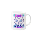 ✨🌈✨ユラクラカン🇯🇵 ✨🌈✨のしろねこnekoさん Mug :right side of the handle