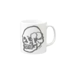 FMK-OのSkull vase "GR" Mug :right side of the handle