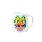 ✨🌈✨ユラクラカン🇯🇵 ✨🌈✨の🍊🐈 オレンジキャット🍊🐈　ライト Mug :right side of the handle