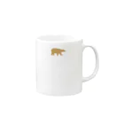 キャンプグッズ【tゑnt by leaf】の熊シルエット（ベージュ） Mug :right side of the handle