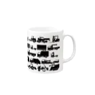 働く車・乗り物Tシャツ／KK商店のいろんな働く車 Mug :right side of the handle