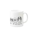 肉森屋の鼻ぺちゃ犬、整列！ Mug :right side of the handle