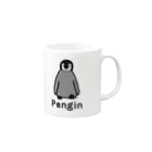 MrKShirtsのPengin (ペンギン) 色デザイン マグカップの取っ手の右面