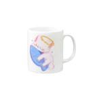 ちょこっぷのお魚大好きねこまるくん Mug :right side of the handle