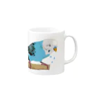 くだらないみち商店のセキセイインコのPちゃん 泣 Mug :right side of the handle