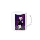 atori M shopの「森の中で」＊ヤギ(2Ｐカラー) Mug :right side of the handle