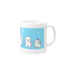 しろいいぬの白い犬 Mug :right side of the handle