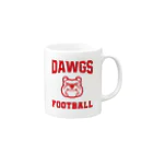 TEAM DAWGS STOREのDAWGS_RED Mug :right side of the handle