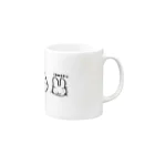 海山つぶ(◔ิω◔ิ)8月～のねことうさぎ Mug :right side of the handle