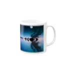 【ホラー専門店】ジルショップの夜空の水面鏡 Mug :right side of the handle