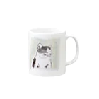 猫の絵　iPhoneケースとか　菫ごろの家の猫 Mug :right side of the handle