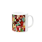 世界の絵画アートグッズのパウル・クレー《レッドグリーンとバイオレットイエローのリズム》 Mug :right side of the handle