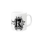 レトロネコ雑貨 華鳥風月のレトロネコ　マグカップ　イニシャル R Mug :right side of the handle